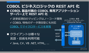 COBOLビジネスロジックのREST API化で「クラウド最適化」