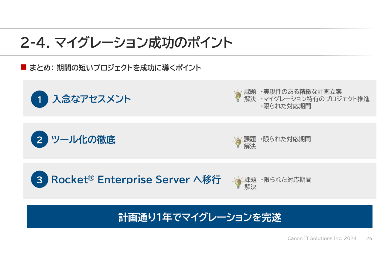 図６　みずほリサーチ＆テクノロジーズにおけるマイグレーション成功のポイント