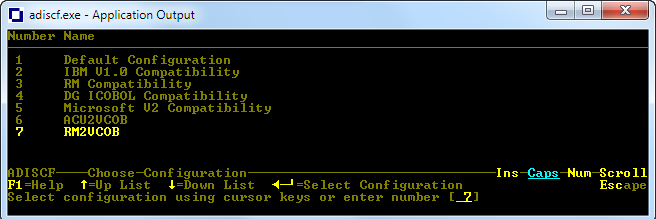Adiscf の RM2VCOB 構成