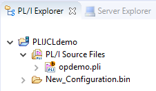 古いビルド成果物は PLI エクスプローラーでオレンジ色の「b」というマークで示される