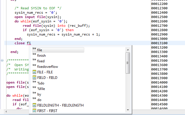 エディターでのコンテンツ アシスト
