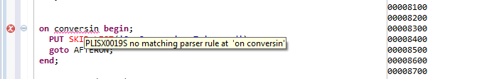 エディターでバックグラウンド解析によってエラーに下線が引かれる