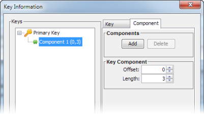 The Key Information dialog box