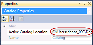 ローカル カタログの場所