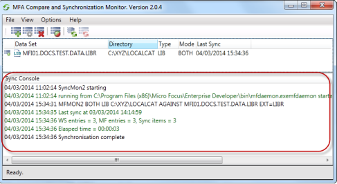 同期コンソール