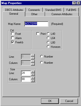 [Map Properties] ダイアログ ボックス