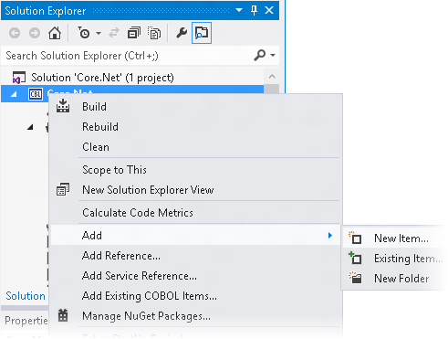 デフォルトのビューには、プロジェクトとそれに含まれるファイルが表示されます。
