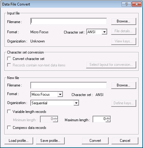 [Data File Convert] ダイアログ・ボックス