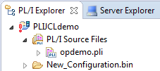 依存関係のエラーがあるプロジェクトは PLI エクスプローラーで赤色の感嘆符でマークされる