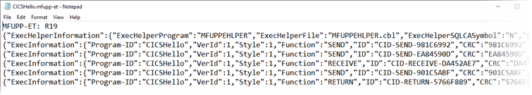 CICS カタログ ファイル