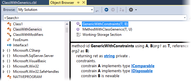 .NET COBOL のサポート