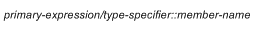 primary-expression/type-specifier::member-name 
