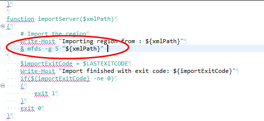 mfds コマンドを示す dockerfile