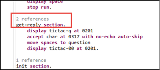コード マイニングのセクションの参照