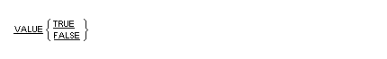 VALUE 句の書き方 5 の一般形式の構文
