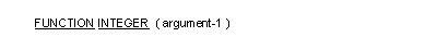 INTEGER 関数の一般形式の構文