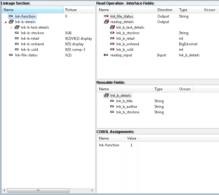 Read オペレーション (EJB)