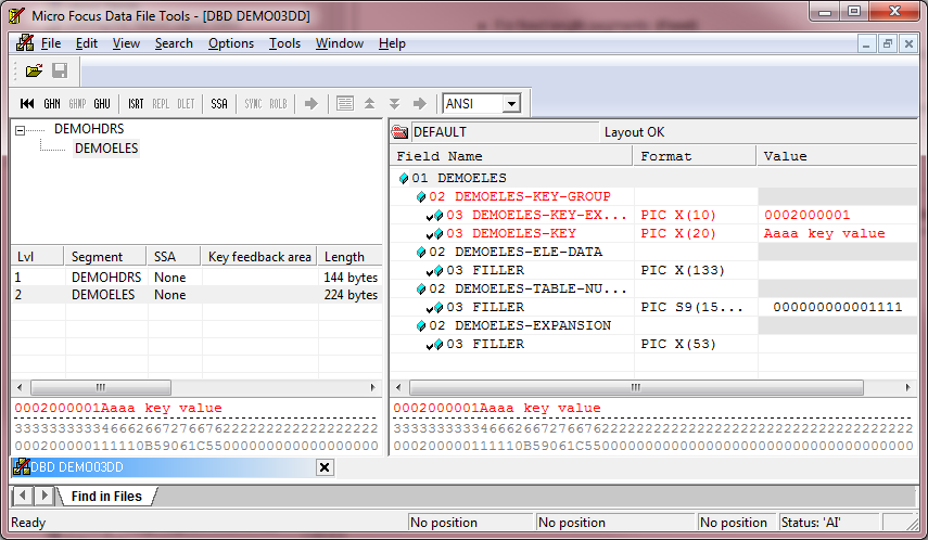 [IMS Database Editor] ウィンドウ