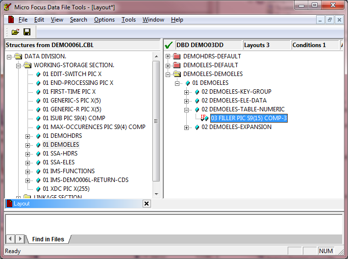 セグメント レイアウト ビュー
