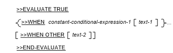 EVALUATE 指令の書き方 2 の構文