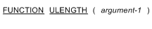 ULENGTH 関数の一般形式の構文