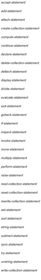 STATEMENT ブロックの構文