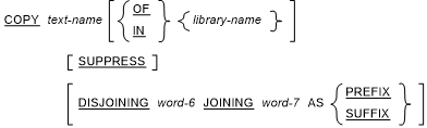 COPY 文の書き方 4 の構文