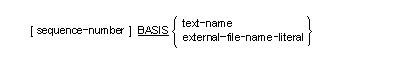 BASIS 文の一般形式の構文