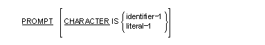PROMPT 句の一般形式の構文