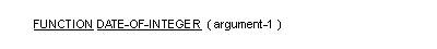 DATE-OF-INTEGER 関数の一般形式の構文
