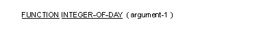 INTEGER-OF-DAY 関数の一般形式の構文