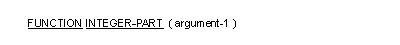 INTEGER-PART 関数の一般形式の構文