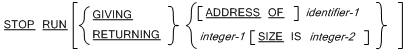 STOP 文の書き方 2 の構文